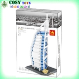 Đồ chơi lắp ghép xếp hình khách sạn 7 sao Burj Al Arab của Dubai với 1368 chi tiết