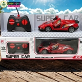 Đồ chơi xe thể thao xanh-đỏ có điều khiển 4 chiều và hai mở cánh bên hông xe cho bé