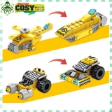 Đồ chơi lắp ghép xếp hình mô hình xe tải công trình 12in1 với 566 mảnh ghép