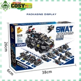 Đồ chơi lắp ghép mô hình xe chiến đấu SWAT 12in1 với 572 mảnh ghép