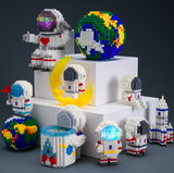 Lego 3d phi hành gia cao 9cm phát sáng lấp lánh dễ thương có đèn, quà tặng bạn gái, quà tặng sinh nhật - Ráp