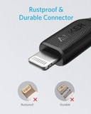 Cáp Anker PowerLine III Lightning to USB-C - Dài 0.9m - A8832