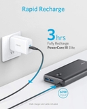 Pin Dự Phòng ANKER PowerCore III Elite 25.600mAh Power Delivery 60w - A1290