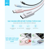 Cáp Sạc Nhanh Type C to Type C Anker Zolo dài 1M 240W - A8060