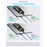 Cáp Sạc Nhanh Type C to Type C Anker 2-in-1 dài 1.2m 140W - A8895