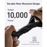 Cáp sạc nhanh Anker C-C 240W 0.9m bọc dù Bio-Braided Fast Charge Cable - A80E5