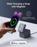 Đế Sạc Không Dây Từ Tính Anker Cube 3-in-1 MagSafe - Y1811