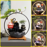 Thác Nước Phong Thủy Mèo Thần Tài: Sự Kết Hợp May Mắn và Đèn LED Cao Cấp