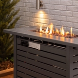 Bàn lửa gas hình chữ nhật Fire Mountain kèm đá nham thạch và tấm phủ bảo vệ