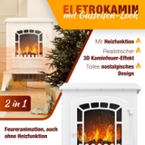 Lò sưởi điện Kesser® Electric Fireplace with Fan Heater 2000W, Màu trắng
