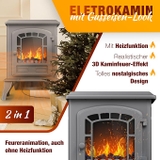 Lò sưởi điện Kesser® Electric Fireplace with Fan Heater 2000W , Màu Xám