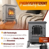 Lò sưởi điện Kesser® Electric Fireplace with Fan Heater 2000W , Màu Xám