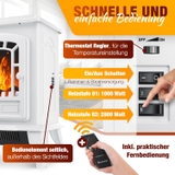 Lò sưởi điện Kesser® Electric Fireplace with Fan Heater 2000W, Màu trắng