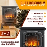 Lò sưởi điện Kesser® Electric Fireplace with Fan Heater 2000W, Màu đen