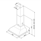 Máy hút mùi áp tường Smeg KC16AOE