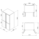 Tủ lạnh 4 ngăn Smeg FQ60CAO5 màu than Anthrazit