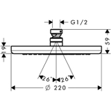 Bát sen Hansgrohe Croma 220 26464000