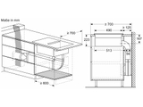 Bếp từ kết hợp hút mùi Bosch PXX875D57E