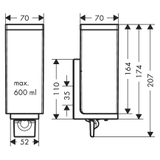 Bình đựng nước rửa tay AXOR Universal Rectangular 42610300 600ml