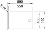 Khay hứng nước Blanco 521562 Claron 550-T-U