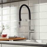 Vòi rử bát Blanco Sonea Kitchen Fitting – Pull-Out Spout, Swivelling Brushed Stainless Steel/Black