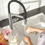 Vòi rử bát Blanco Sonea Kitchen Fitting – Pull-Out Spout, Swivelling Brushed Stainless Steel/Black