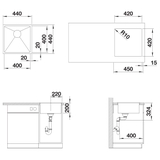 Chậu rửa bát Blanco Quatrus R15 400-IU 235641