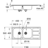 Chậu rửa bát Grohe K400 31587SD0