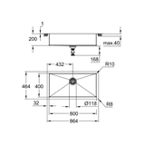 Chậu rửa bát Grohe K700 Sink 60 31580SD1