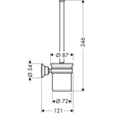 Chổi cọ bồn cầu có giá đựng AXOR Montreux 42035000