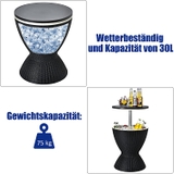 Bàn bar ướp lạnh COSTWAY 3-in-1 Side Table 30 L Cool Box Stool