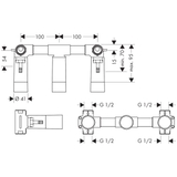 Vòi lavabo âm tường Axor Citterio M 3-Loch 34313000 + Đế âm Axor 10303180