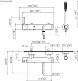 Vòi trộn Dornbracht META 33233660-00 lavabo/bồn tắm gắn tường cao cấp.