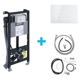 Combo Bồn cầu thông minh Duravit SensoWash® Starck f Plus Compact + Két âm + mặt nhấn