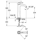 Vòi Lavabo Grohe Grandera Steel  23313000 - Size sz