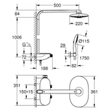 Sen cây Grohe Rainshower System SmartControl 360 DUO 26250000