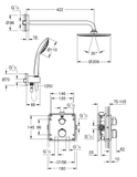 Bộ sen âm tường Grohtherm Perfect 210 34734000