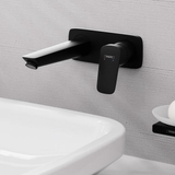 Combo vòi lavabo âm tường Hansgrohe Logis 71220670 Black matt + đế âm 13622180