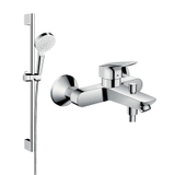 Hansgrohe Logis Bathtub Faucet Set with Crometta 100 Vario Hand Shower