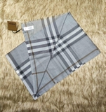 Khăn Bbr ( Lightweight Check Wool Silk Scarf In Grey)