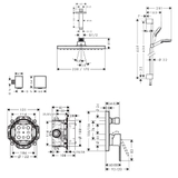 Bộ sen tắm gắn trần Hansgrohe Vernis Shape 230 GR02