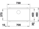 Chậu rửa bát âm bàn Blanco Etagon 700-U - Muskat (525175)