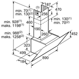 Hút mùi kính nghiêng Bosch DWK97JM60