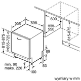Máy rửa bát bán âm Bosch SMI8TCS01E serie 8