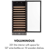 Tủ bảo quản rượu vang Klarstein Vinovilla 127 chai - 331L