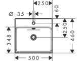 Lavabo đặt bàn Hansgrohe CubeStack 22415007