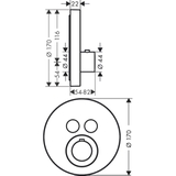 Bộ trộn sen tắm âm tường Axor ShowerSolutions 36723000