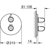 Bộ trộn sen tắm âm tường Grohe Grohtherm 1000 19984000