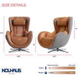 Ghế massage Nouhaus Classic Massage Chair with Ottoman Caramel