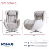 Ghế massage Nouhaus Classic Massage Chair with Ottoman Elder White